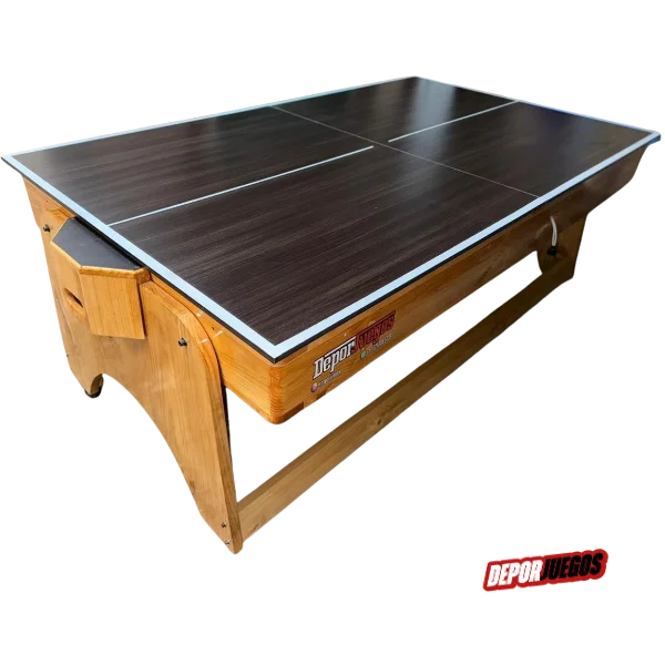 Mesa multifuncional 4 en 1 giratoria en pino - Vista 4